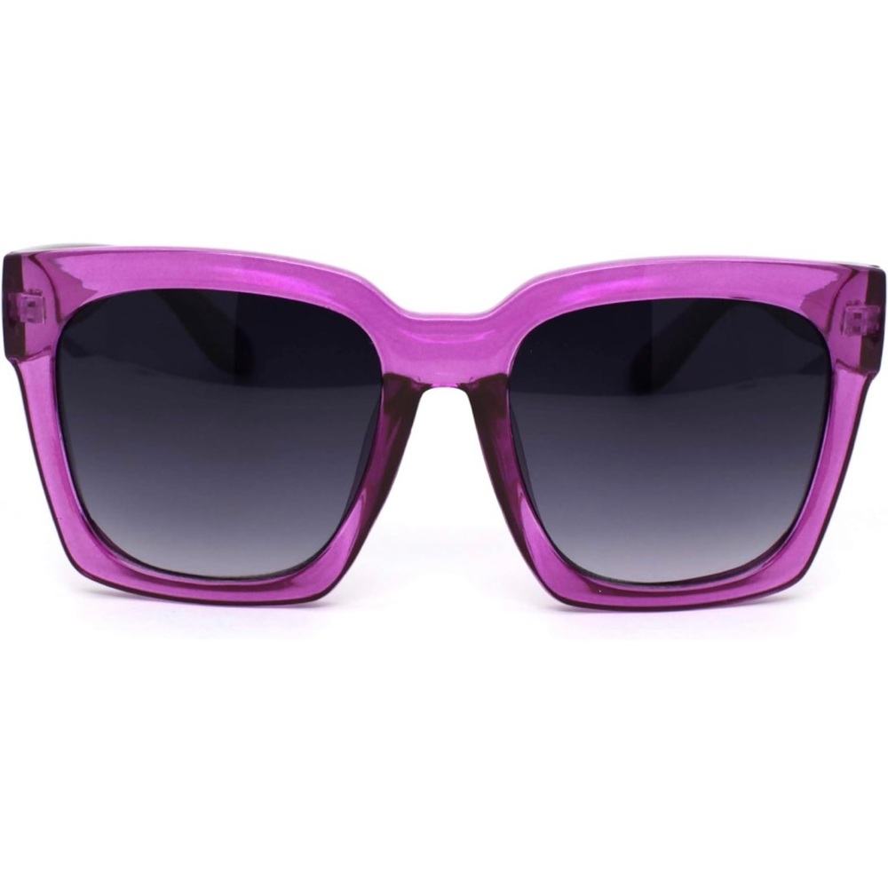 NWT Womens Boyfriend Style XXL Oversize Horned Rim Thick Plastic Sunglasses